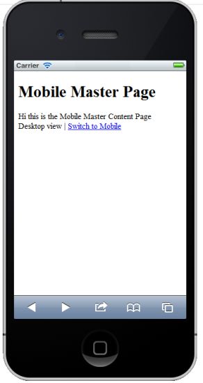 Opening Mobile Page in iPhone Simulator
